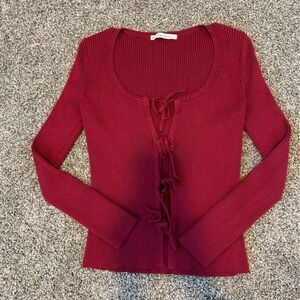 Abercrombie and Fitch tie front sweater new without tags